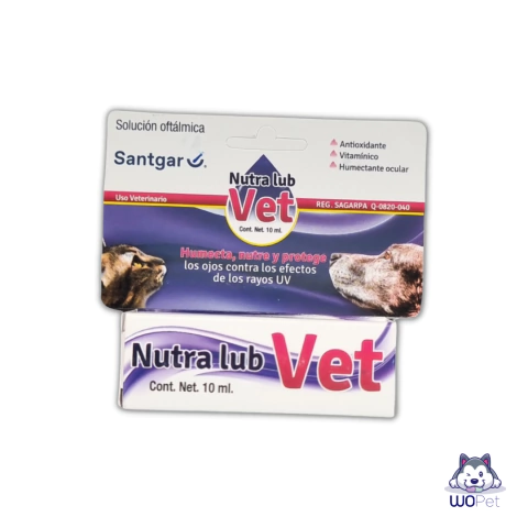 NUTRA LUB VET 10ml. Humecta, nutre y protege los ojos contra los efectos de los rayos UV