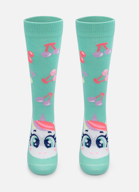 Meia Cano Comprido 3/4 Menina Unicórnio Cherry Puket - comprar online