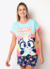 Pijama Short Doll Adulto Panda Donut Visco Puket