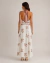 Vestido longo decote V bordado em Viscose na internet