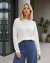 Calça canelada pantalona com amarração - comprar online