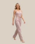 Cropped em Tricoline Listrado com Decote V - comprar online