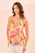 Blusa Alongada Folhagem Color