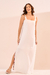 Vestido Longo Branco com Listra Vermelha - comprar online