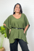 Blusa Crepe Ampla Verde - comprar online