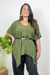 Blusa Crepe Ampla Verde - Blumarine Rio