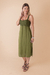 Vestido Midi Busto Canelado Verde - comprar online