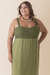 Vestido Midi Busto Canelado Verde - comprar online