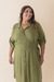 Chemise Curta com Transpasse Verde