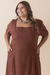 Vestido Curto Linho Marrom na internet