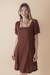 Imagem do Vestido Curto Linho Marrom