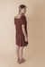 Vestido Curto Linho Marrom - comprar online