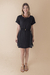 Vestido Curto Bolsos Laterais Preto - comprar online
