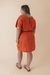 Imagem do Vestido Curto Bolsos Laterais Telha