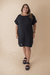 Vestido Curto Bolsos Laterais Preto
