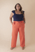 Calça Linho Com Elastano Telha - comprar online