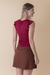 Blusa Malha Decote Quadrado Vinho - Blumarine Rio