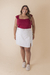 Blusa Malha Decote Quadrado Vinho - loja online
