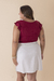 Imagem do Blusa Malha Decote Quadrado Vinho