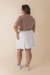 Short Saia Linho Com Cinto Forrado Gelo - Blumarine Rio