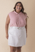 Blusa Nervuras Rosa Chá - comprar online