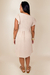 Vestido Curto Crepe Manga Godê Amêndoa - Blumarine Rio