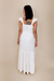 Vestido Longo Babados Branco na internet
