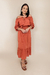 Vestido Midi Lana Telha na internet