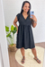 Vestido Curto Crepe Manga Godê Preto - Blumarine Rio