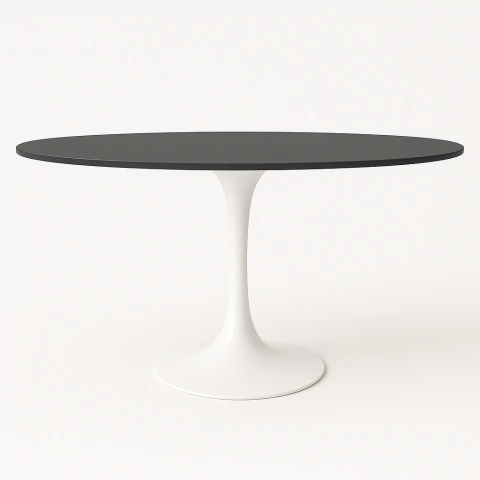 Mesa Saarinen Jantar Oval 200x100cm com Tampo Cinza Absoluto - comprar online