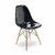Cadeira Charles Eames de Fibra 100% Brasileira com Base Wood Torre Eiffel Madeira E Inox