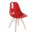 Cadeira Charles Eames de Fibra 100% Brasileira com Base Wood Torre Eiffel Madeira E Inox - comprar online