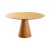 Mesa cone em Madeira Natural de jantar redonda de 130cm para 5 lugares