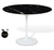 Mesa Saarinen Redondo 110cm com Tampo em Mármore Via Láctea - Nunex Móveis e Design
