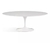 Mesa Saarinen Oval 180x90cm com Tampo em Mármore Quartzo