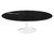 Mesa Saarinen Oval 180x100cm com Tampo em Mármore Nero Marquina