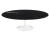 Mesa Saarinen Oval 160x90cm com Tampo em Mármore Via Láctea