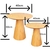 Conjunto mesa lateral de 50 e 60cm de altura freijó lamina natural. - comprar online