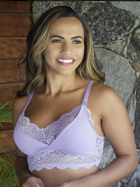 Sutiã rendado - amamentação