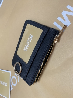Carteira Porta Cartão com ziper Jet SET - Pequeno - Preto - Encantos da América