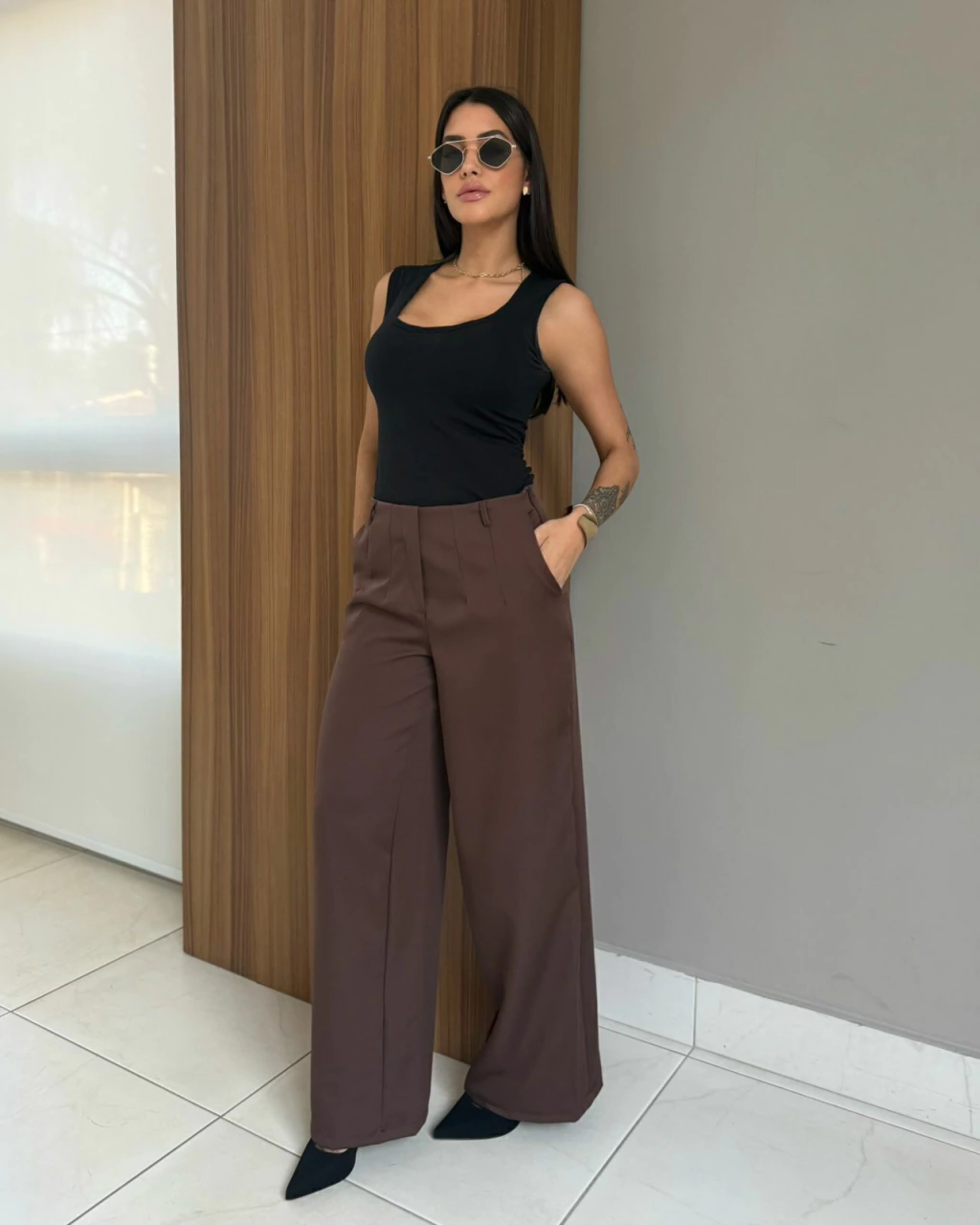Calça pantalona Alfaitaria