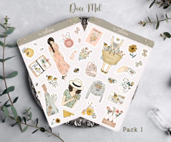 Cartelas de adesivos "Doce Mel" Pack 01