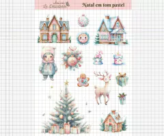 Kit digital "Natal em Tom Pastel" - Link na descrição - loja online
