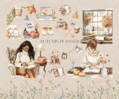 Kit de adesivos "Meu Planner de Outono"