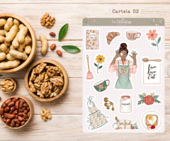 Cartelas de adesivos "Que seja doce" - Pack 02 - La Délicatesse