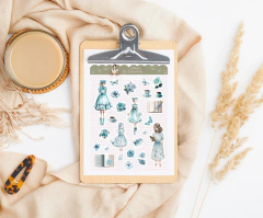 Cartela de adesivos "Um sonho Azul" - comprar online