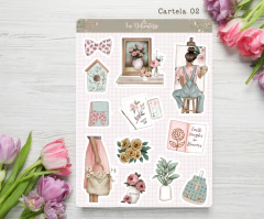 Cartelas de adesivos "Querida primavera" na internet