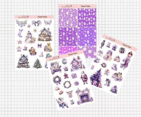 Kit digital "Natal Lilás" - Link na descrição