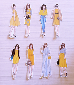 Kit de adesivos "Garotas de Amarelo" - comprar online