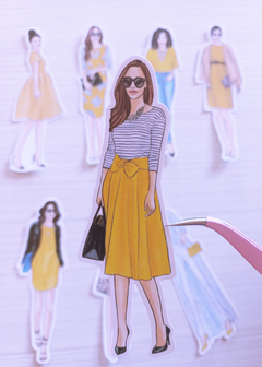 Kit de adesivos "Garotas de Amarelo" - La Délicatesse